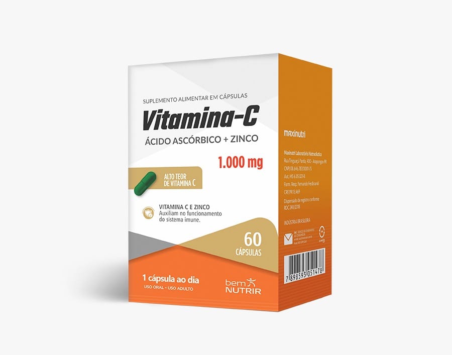 Vitamina C - Ácido Ascórbico + ZInco 1.000 mg